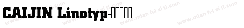 CAIJIN Linotyp字体转换